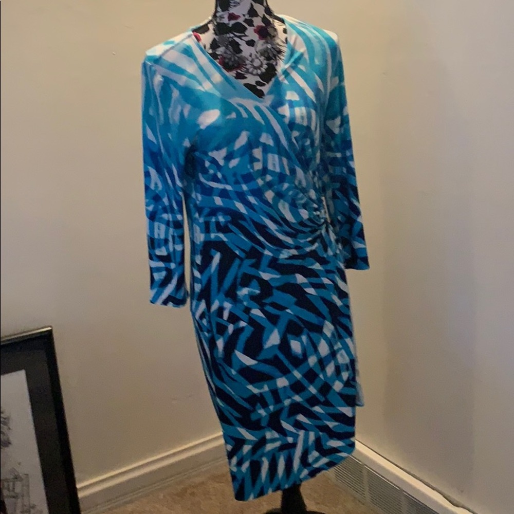 Blue white easy are dress